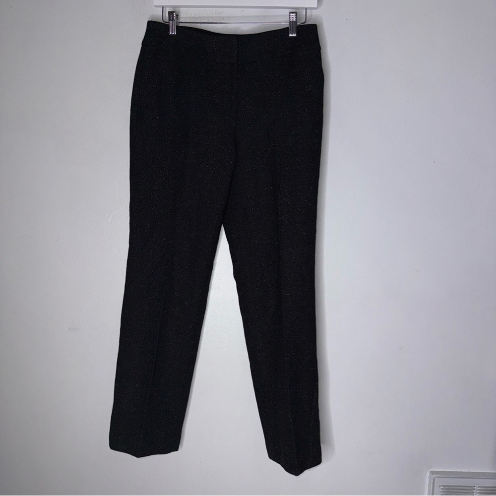 talbots heritage pants Black Wool Blend Tweed Colorful Specks‎ Size 6P